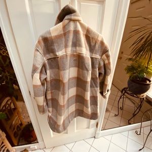 Casual Plaid Shacket Long Sleeve Jacket Shacket Coat